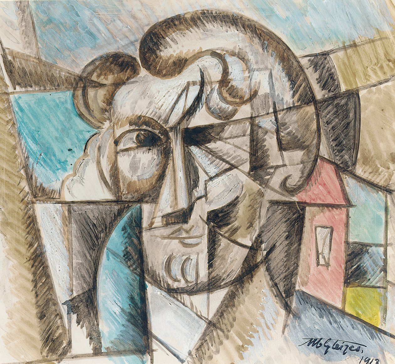 Hoofd van een man door Albert Gleizes