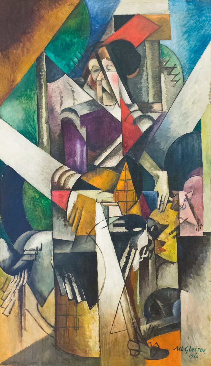 Vrouw met dieren (Madame Raymond Duchamp-Villon) door Albert Gleizes