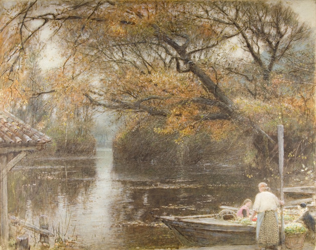 Herfstgloed door Albert Goodwin