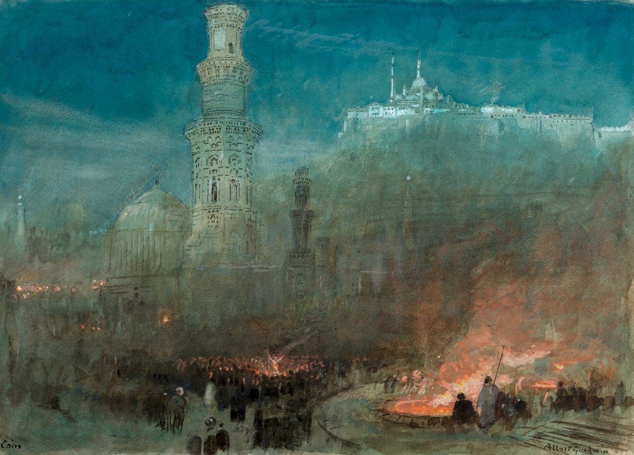 Caïro, Nacht door Albert Goodwin