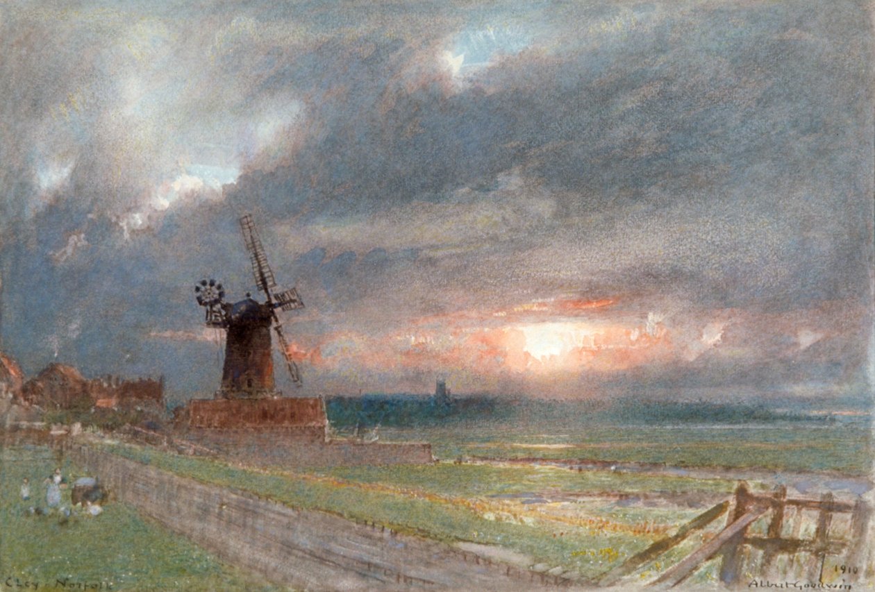 Cley, Norfolk, c1865-1932 door Albert Goodwin