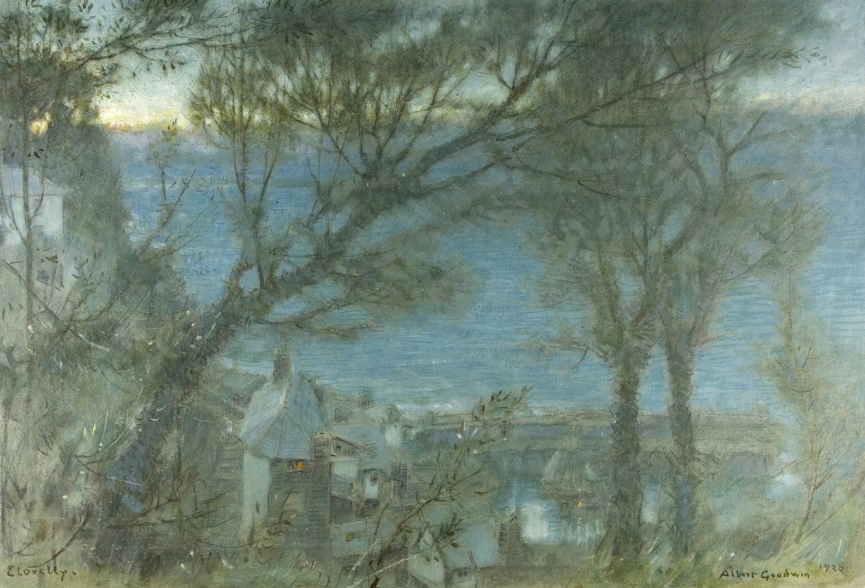 Clovelly door Albert Goodwin