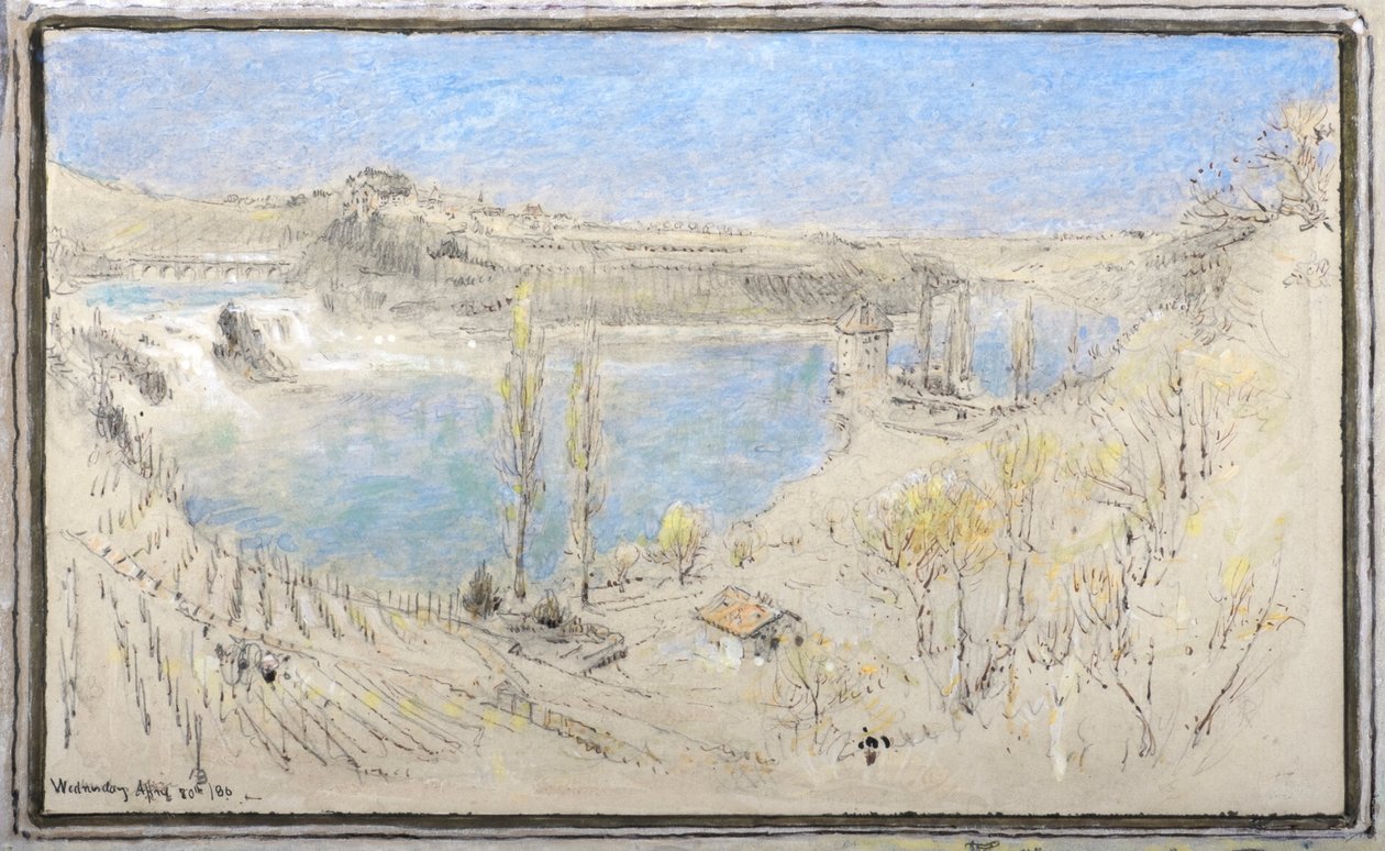 Watervallen van de Rijn door Albert Goodwin
