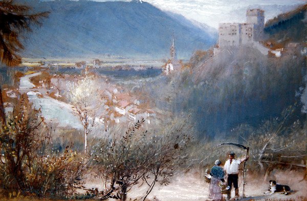 Landeck door Albert Goodwin