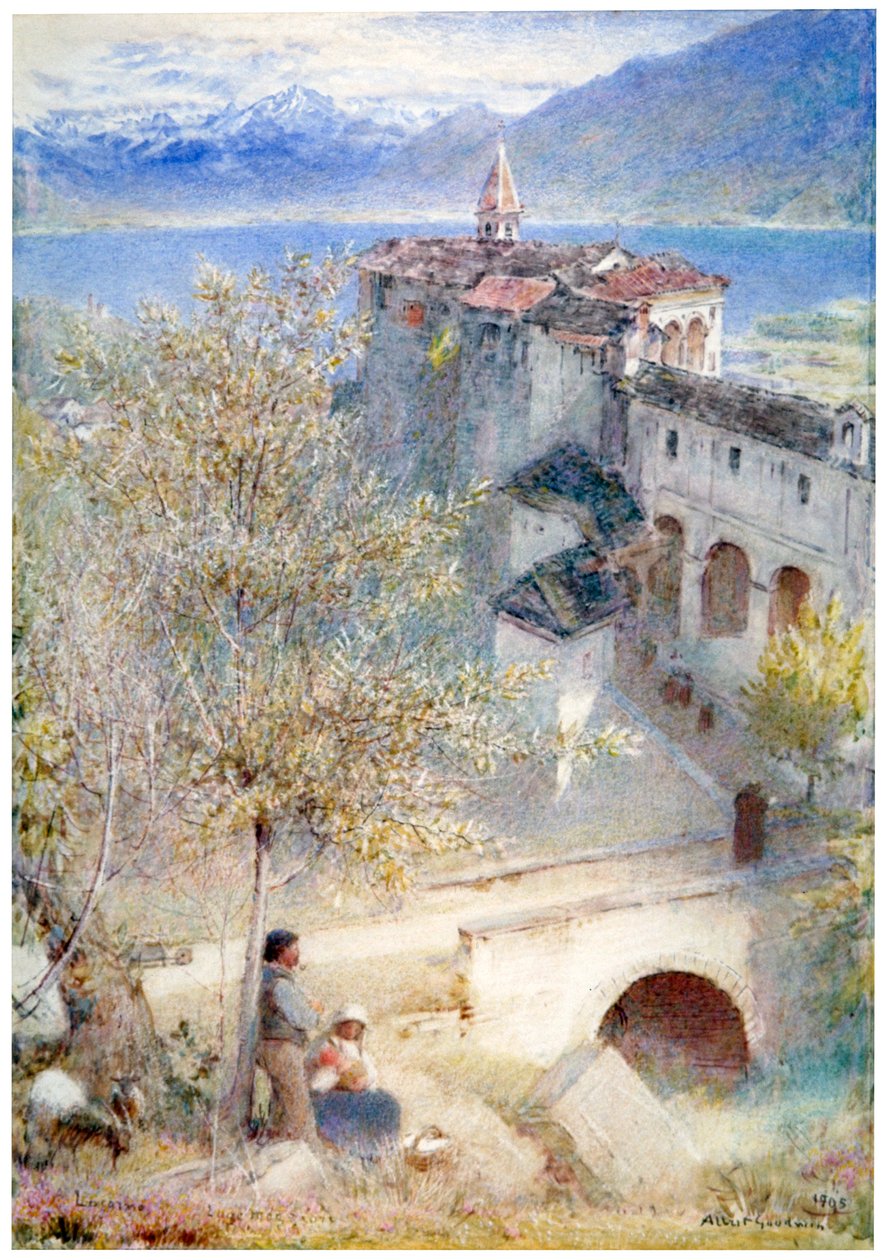 Locarno, Lago Maggiore, 1905 door Albert Goodwin