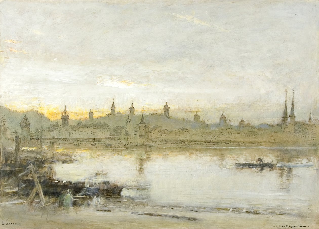 Luzern door Albert Goodwin