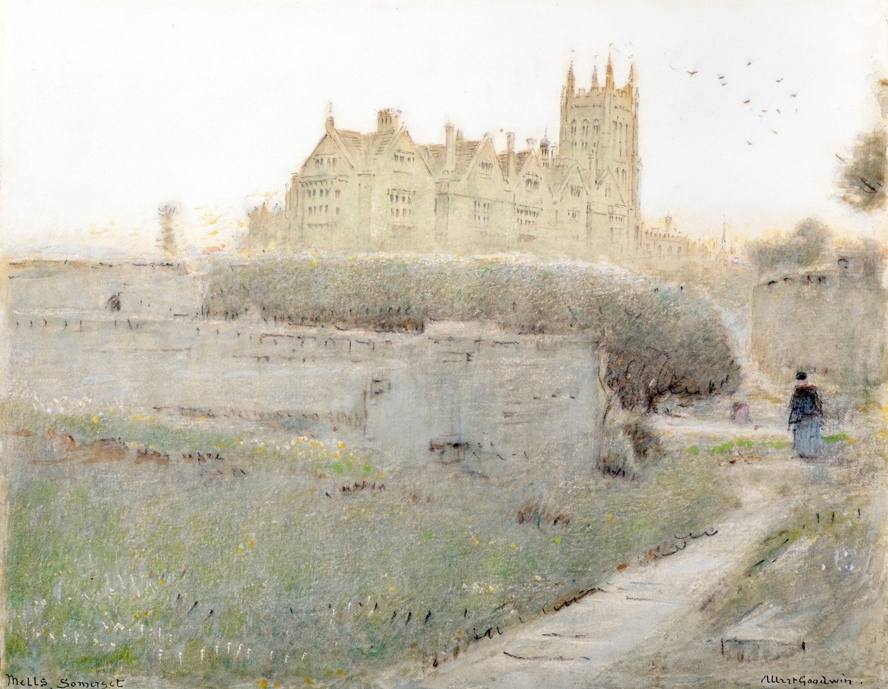 Mells, Somerset door Albert Goodwin