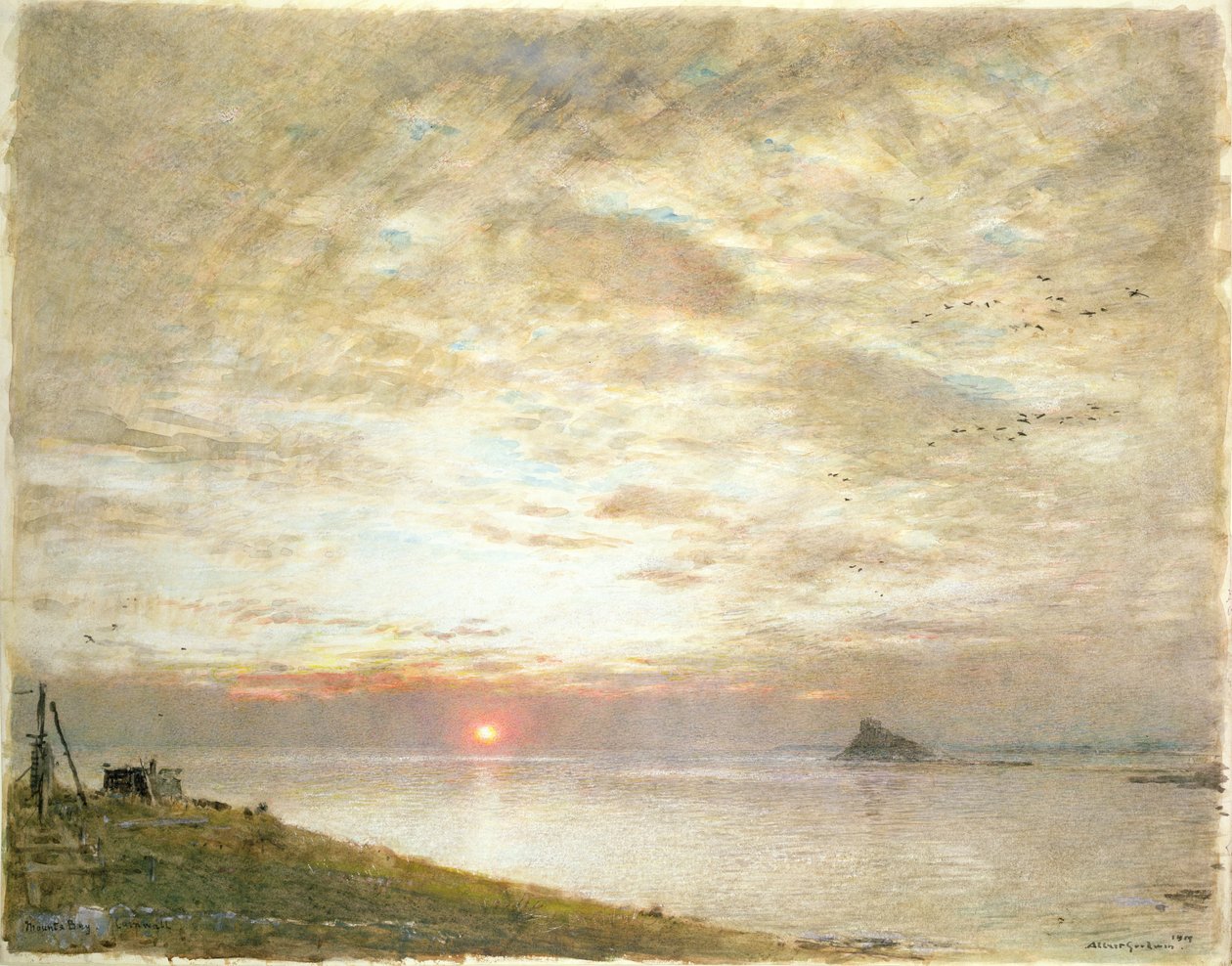 Mounts Bay, Cornwall door Albert Goodwin