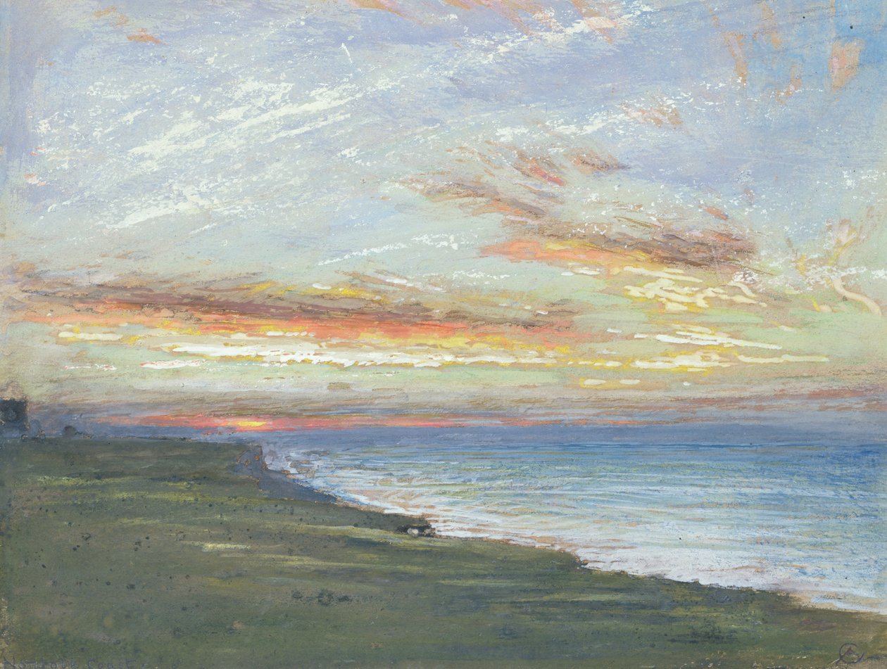 Kust van Norfolk door Albert Goodwin