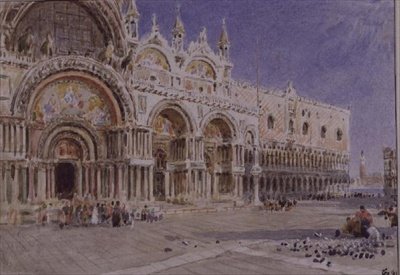 Basiliek van San Marco, Venetië door Albert Goodwin