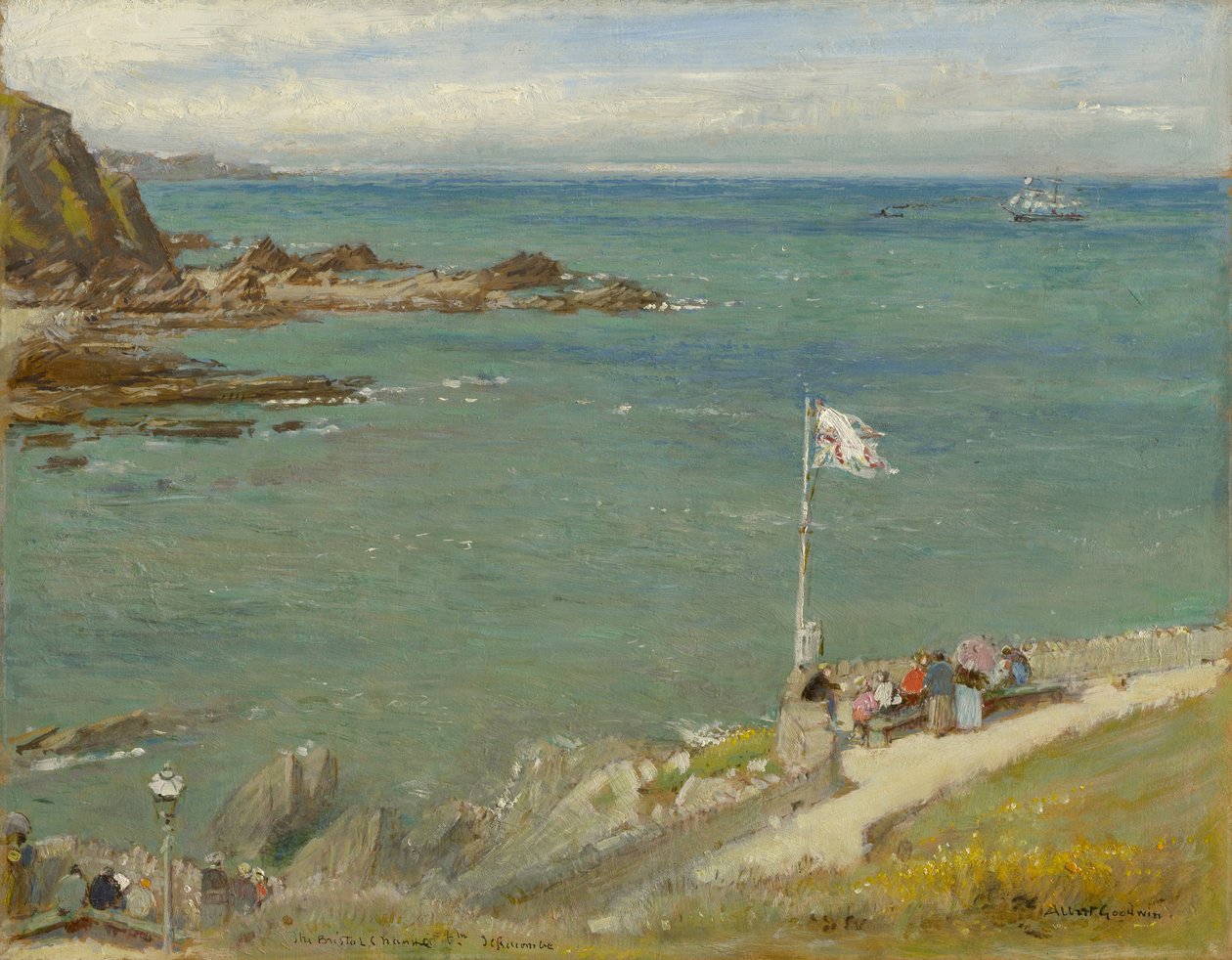 Het Kanaal van Bristol vanaf Ilfracombe, 1890s door Albert Goodwin