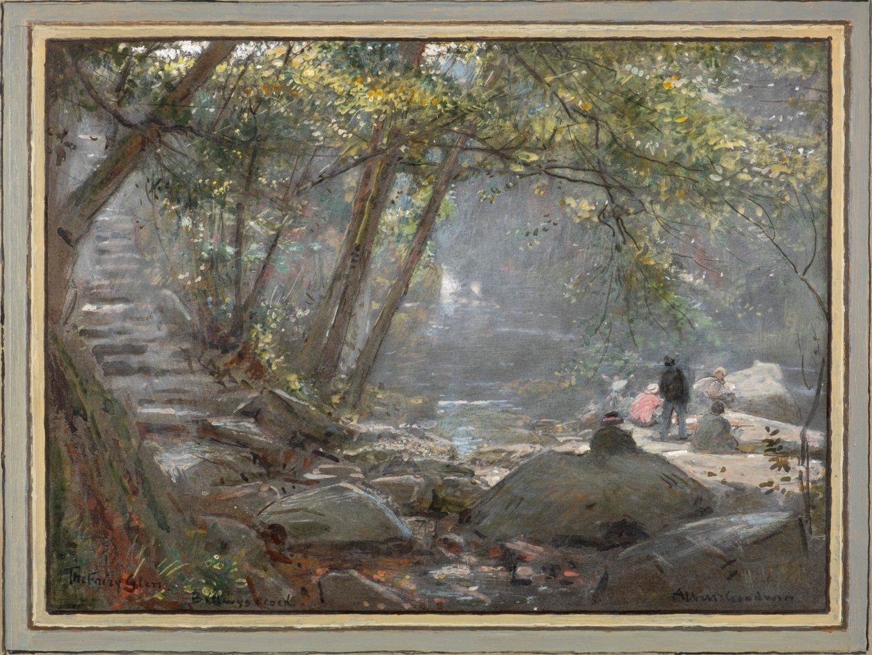 De Feeënvallei. Betwys-Y-Coed door Albert Goodwin