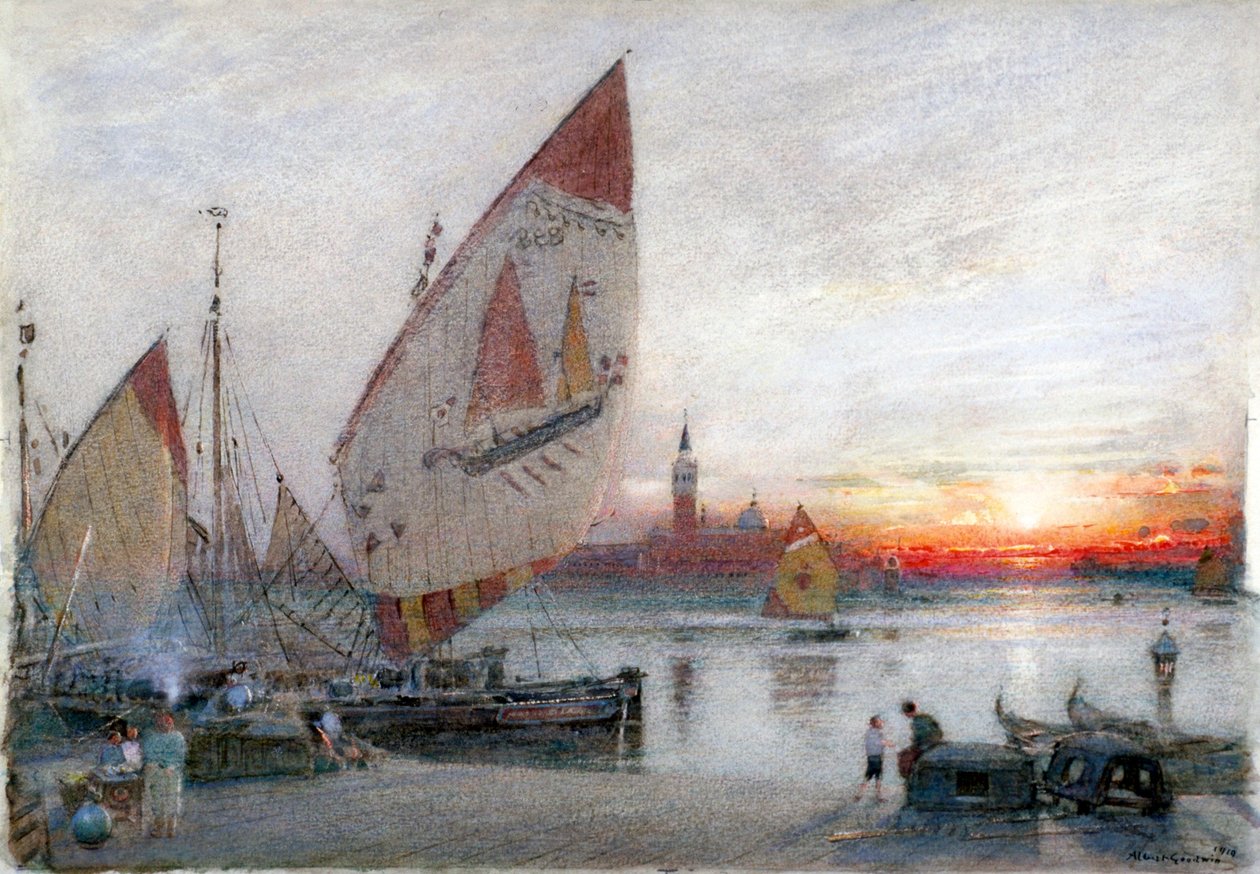 Venetië door Albert Goodwin