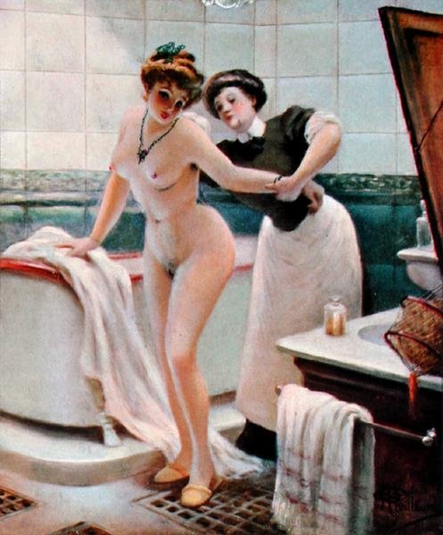 Het Bad door Albert Guillaume