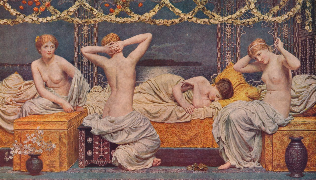 Een zomernacht, 1890, 1938 door Albert Joseph Moore