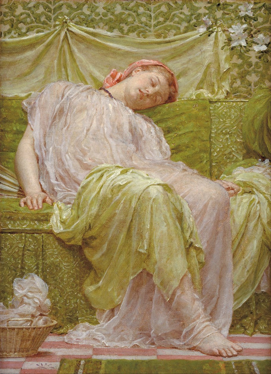 Een werkmandje door Albert Joseph Moore