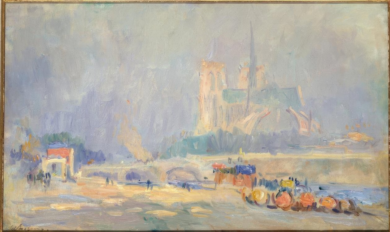 Aan de kades van Parijs door Albert Lebourg