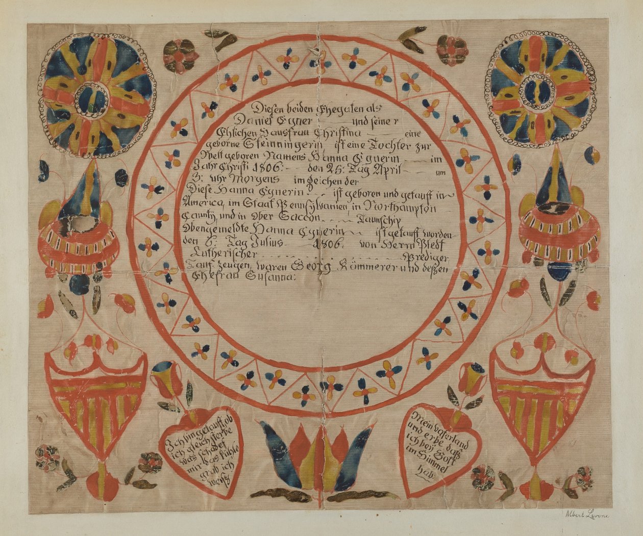 Pa. Duitse Fraktur door Albert Levone