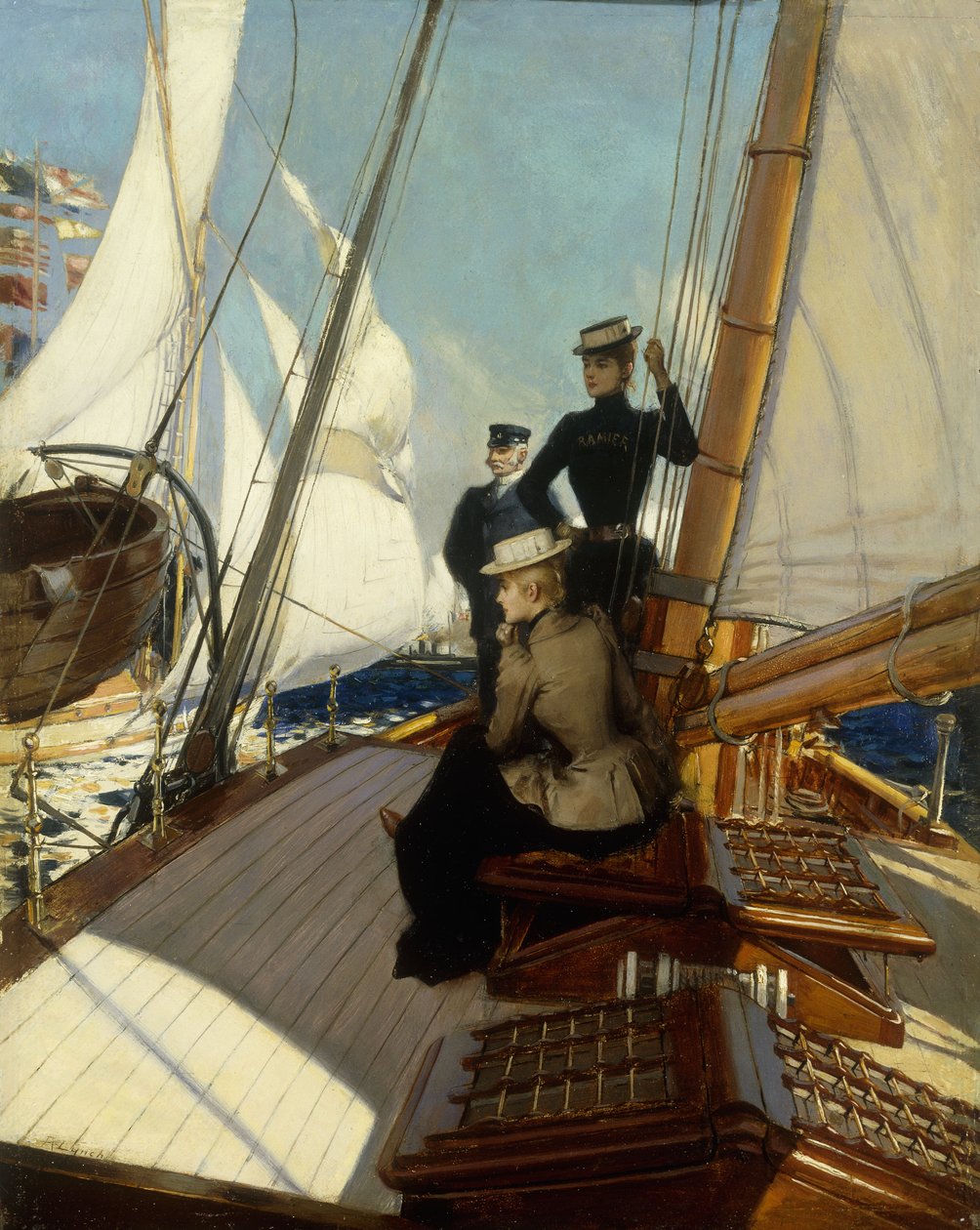 Een middag op zee door Albert Lynch