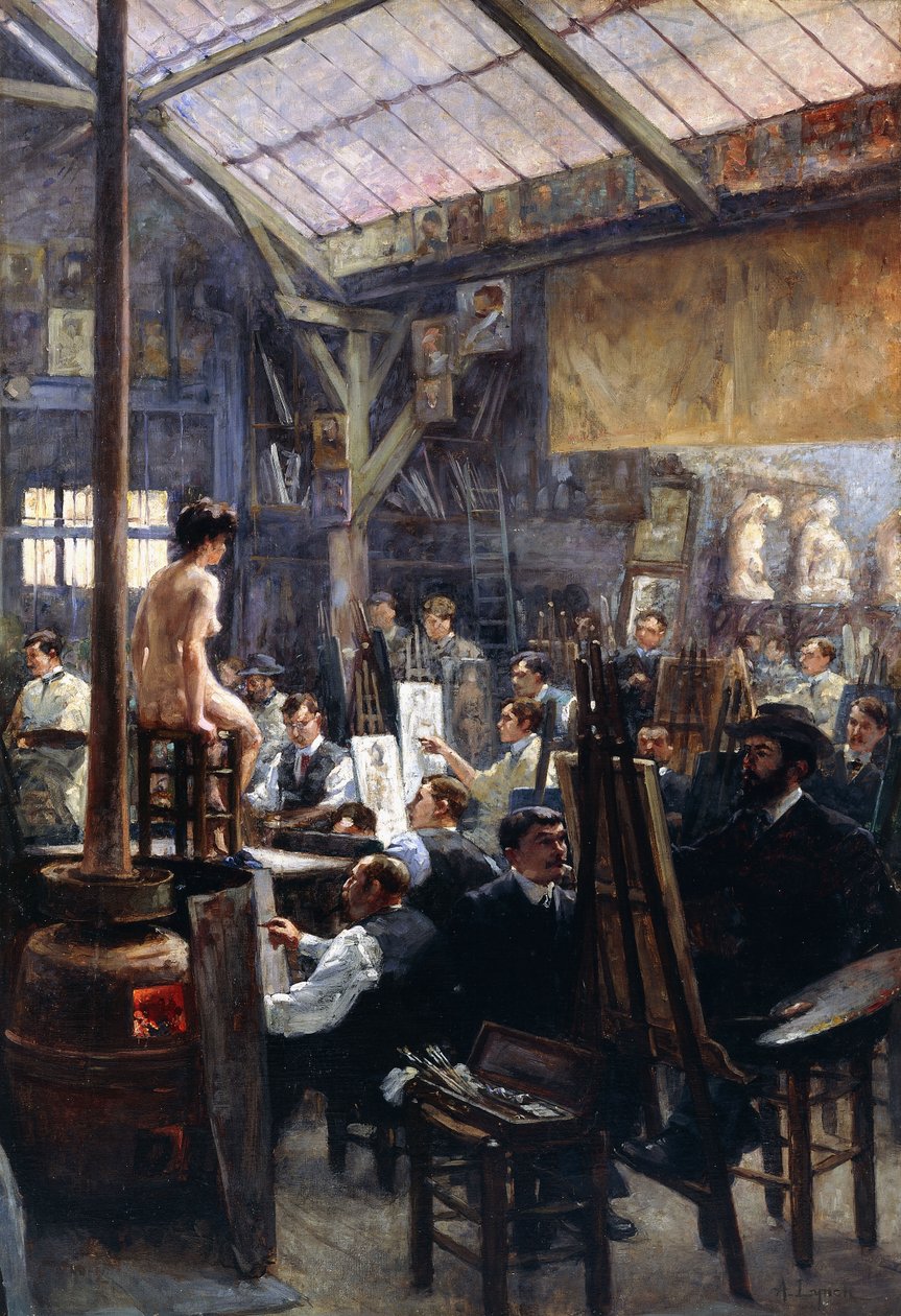 In het Atelier door Albert Lynch