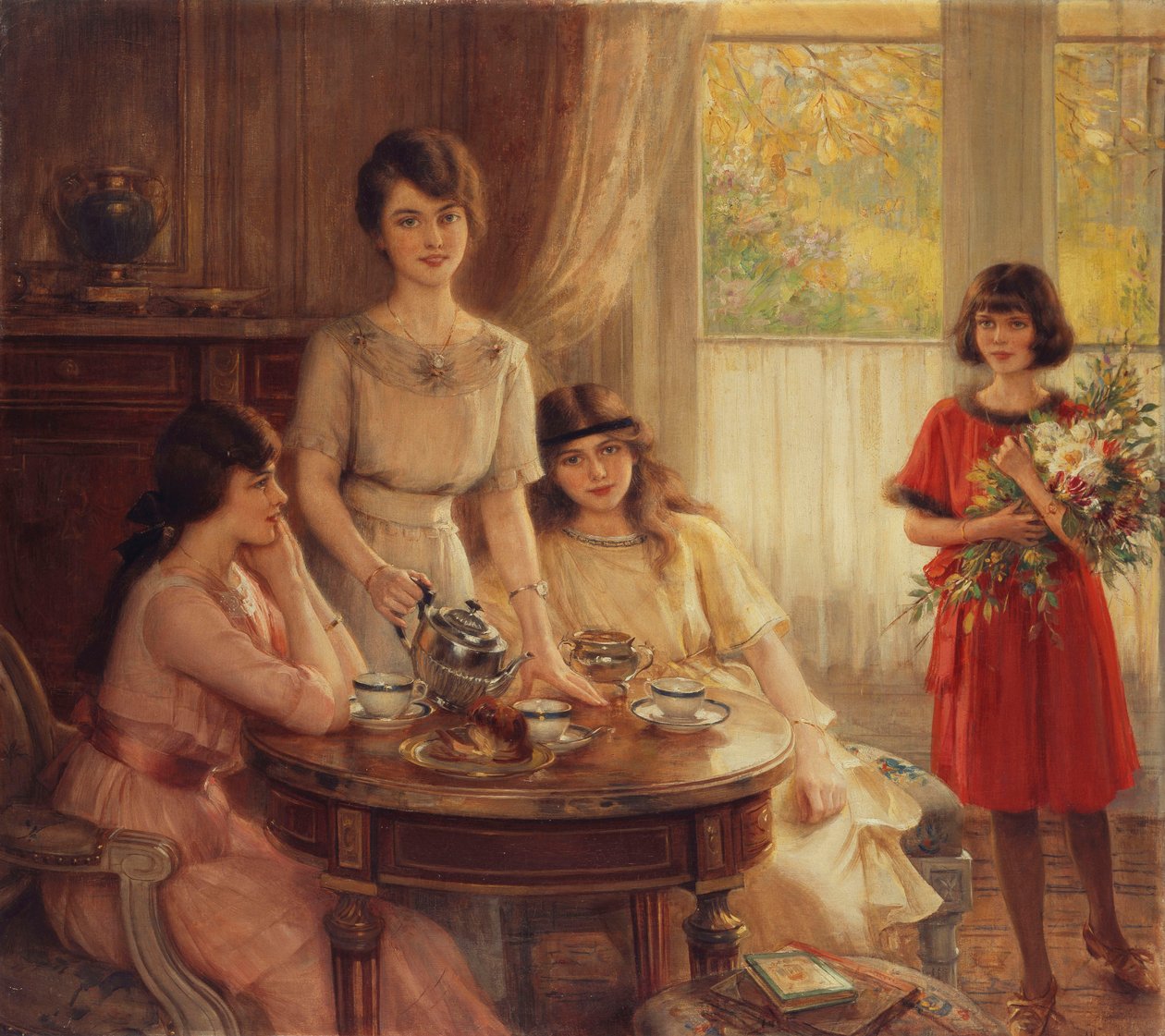 Theetijd door Albert Lynch