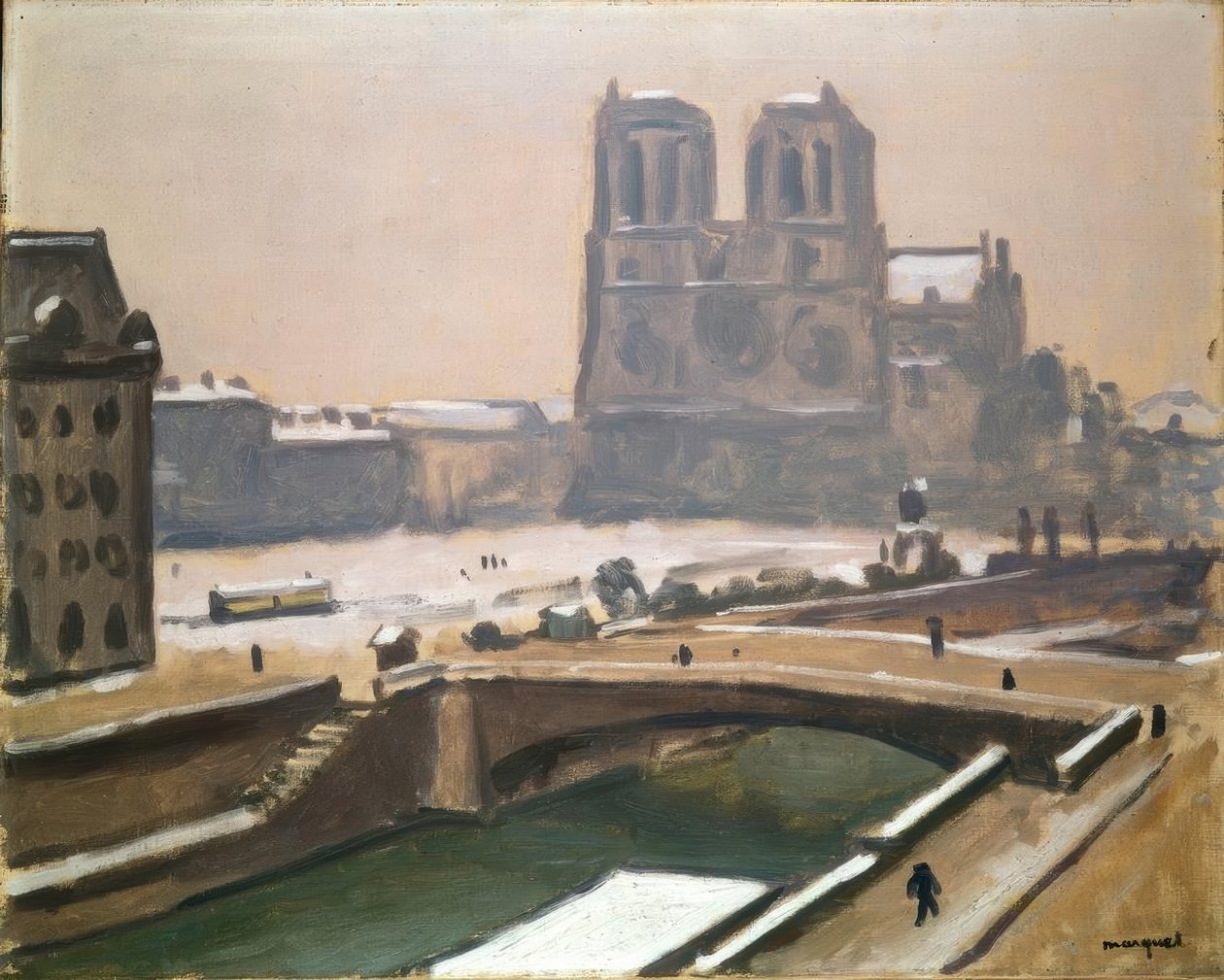 Notre-Dame in de sneeuw door Albert Marquet