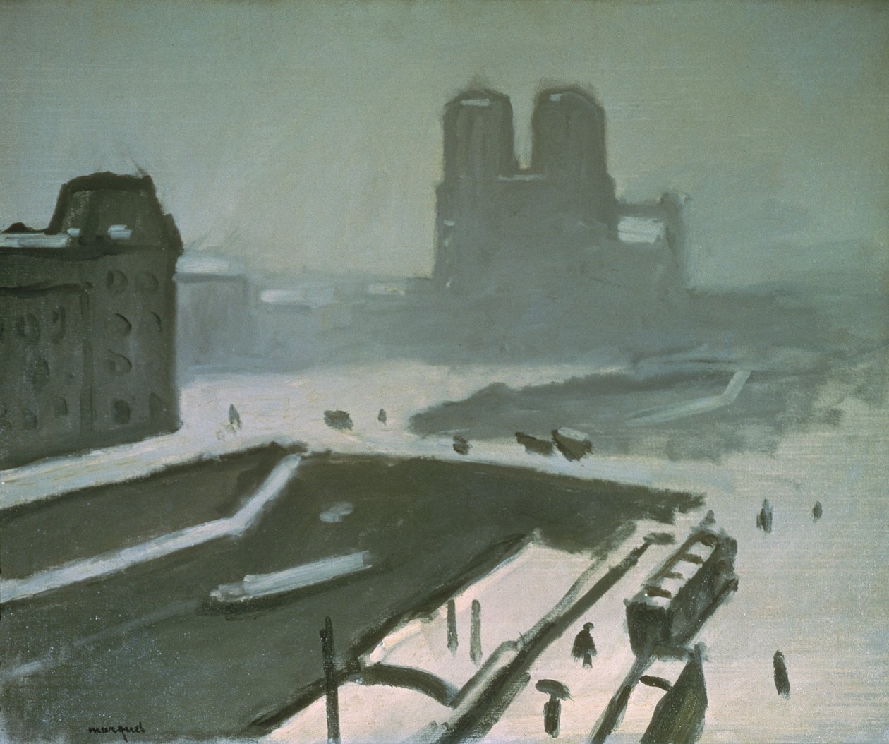 Notre Dame in de Winter door Albert Marquet
