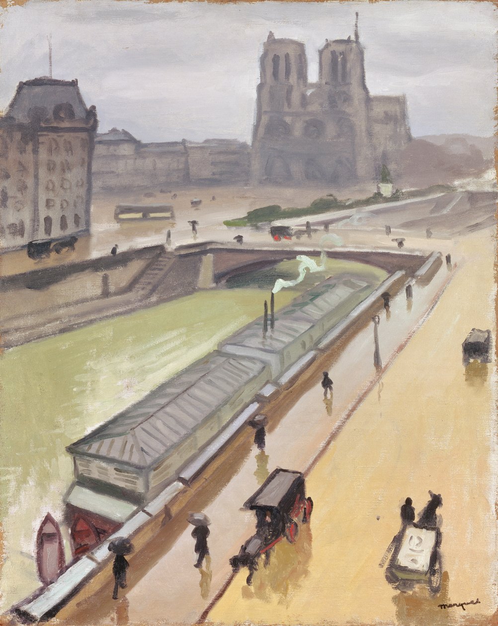 Regenachtige dag in Parijs door Albert Marquet