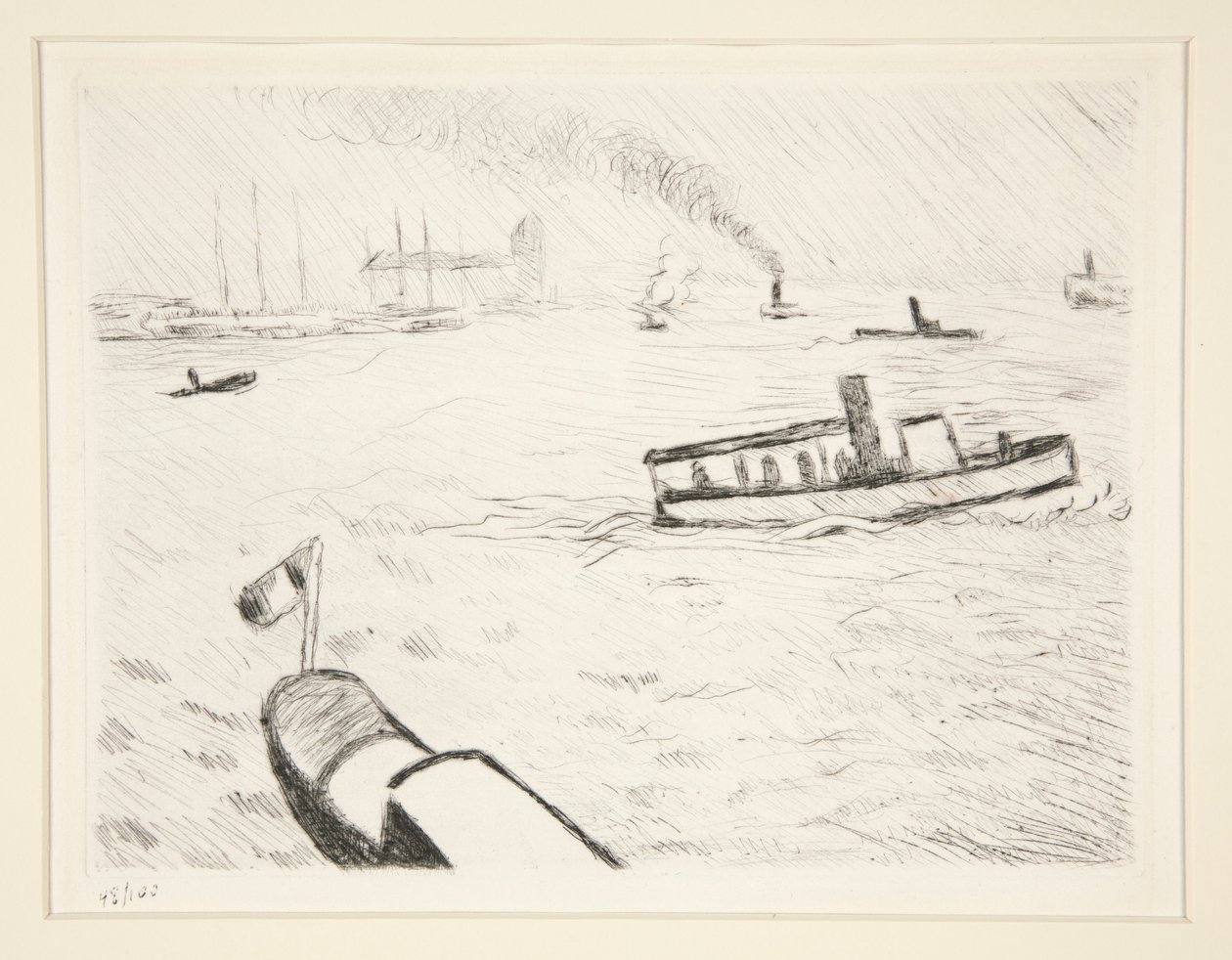 Sleepboot in Hamburg door Albert Marquet