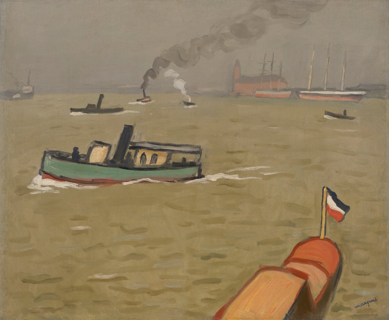 Vedette in Hamburg door Albert Marquet