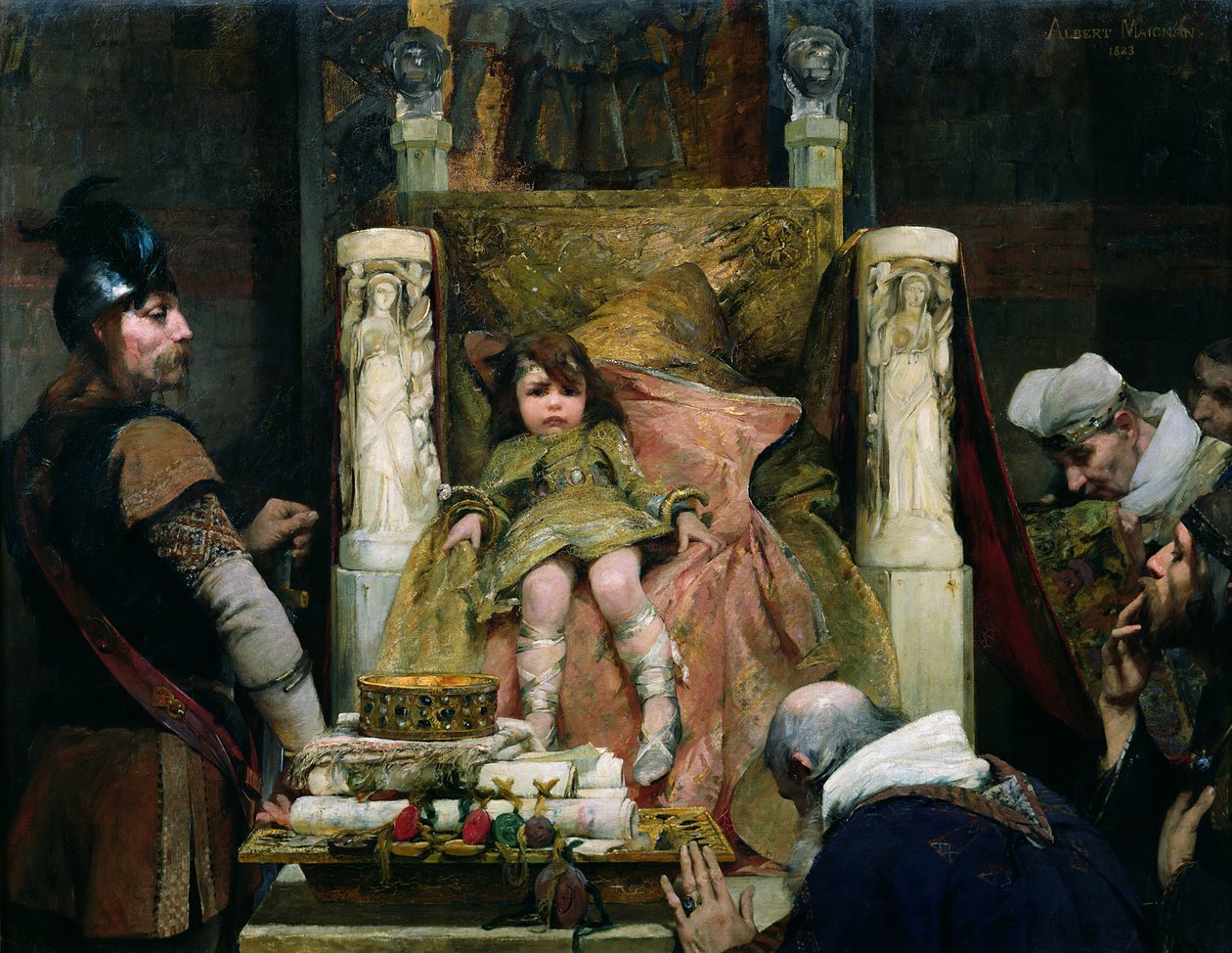 Hulde aan Clovis II (635-657) door Albert Pierre Rene Maignan