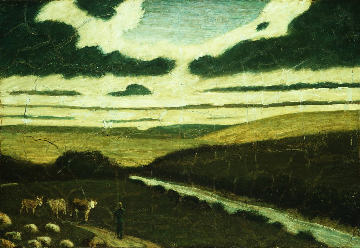 Landschap door Albert Pinkham Ryder