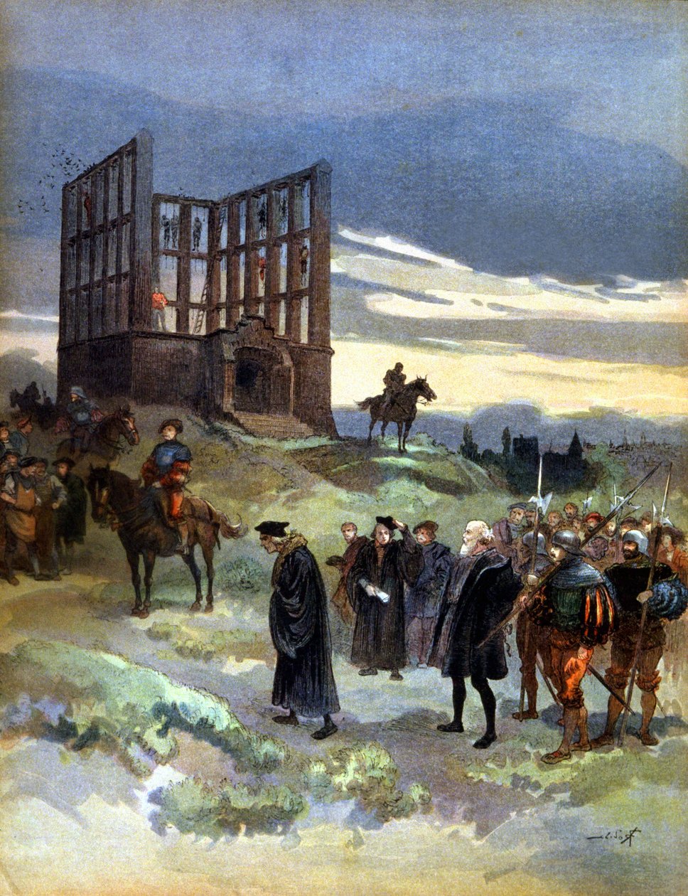 De ophanging van superintendent Semblancay (1527) door Albert Robida