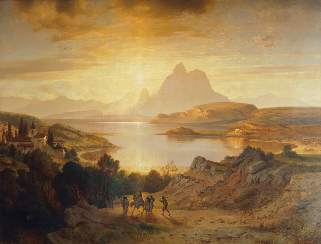Lago di Lugano door Albert Zimmermann