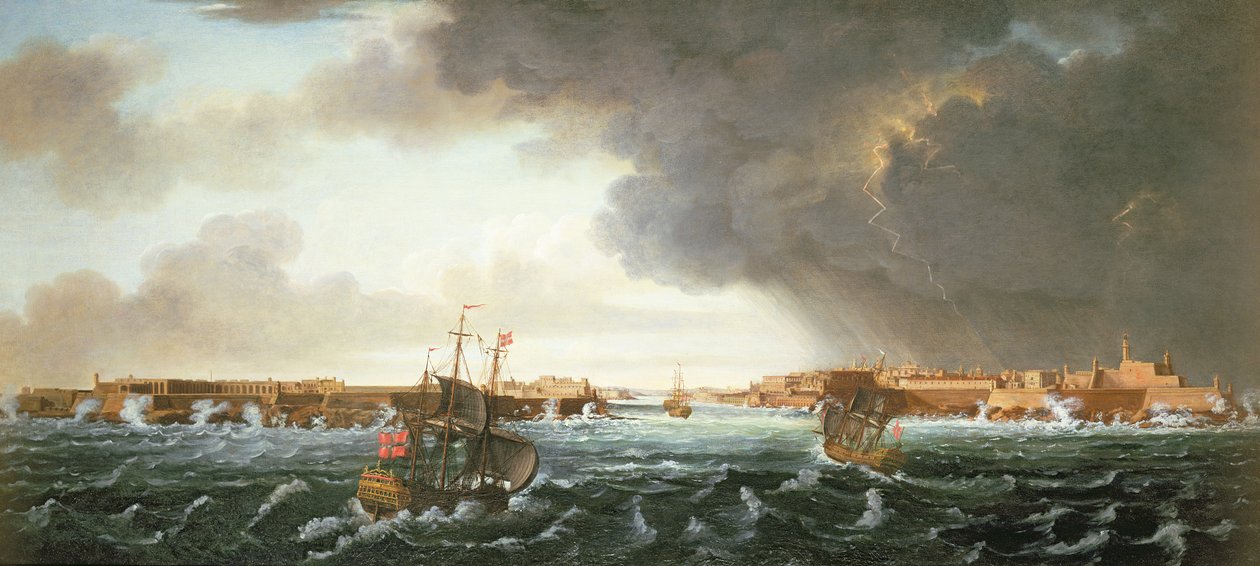 Een uitzicht op Valetta, Malta door Alberto Pullicino