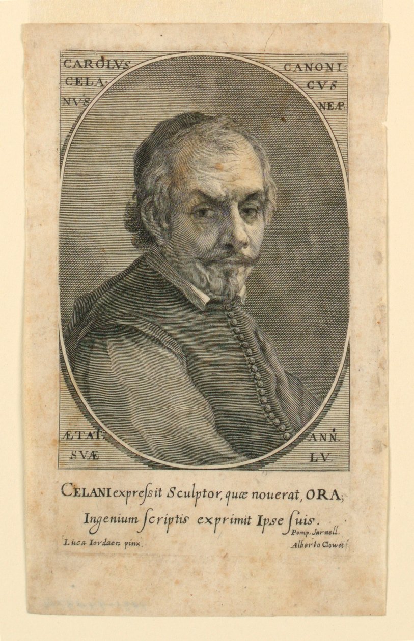 Portret van Carolus Celanus (Celani) door Albertus Clouwet