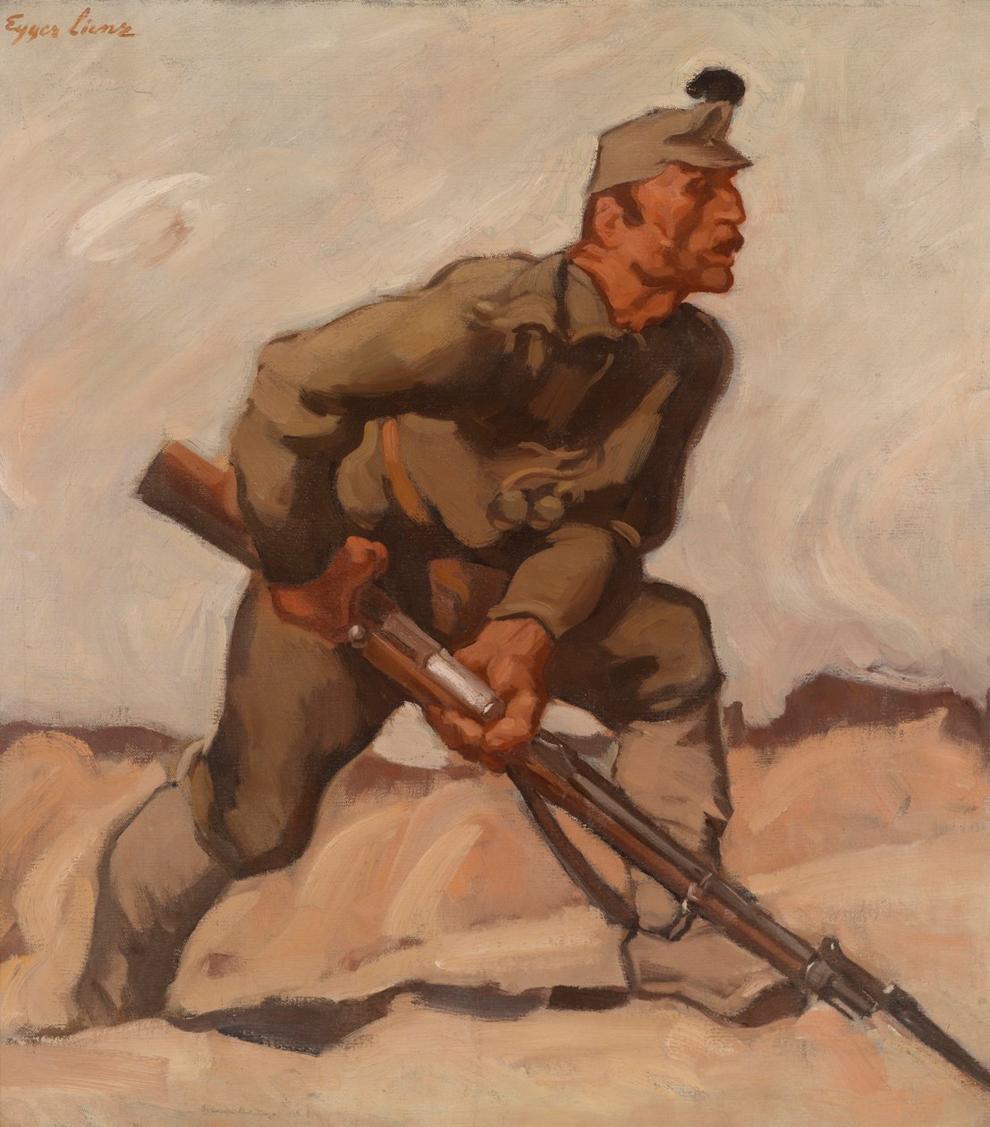 Kaiserschütze (Dolomitenwacht) door Albin Egger Lienz