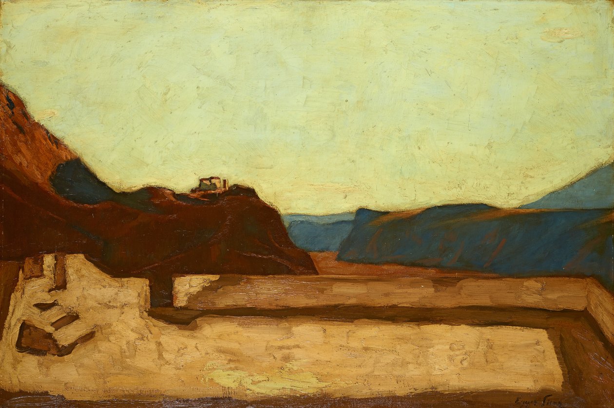 Op de Kalvarienberg in Bozen door Albin Egger Lienz