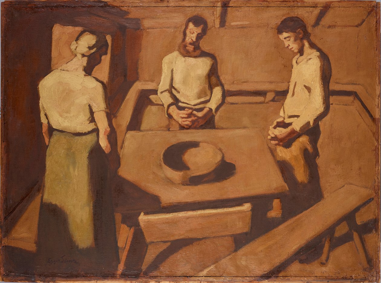Het tafelgebed door Albin Egger Lienz