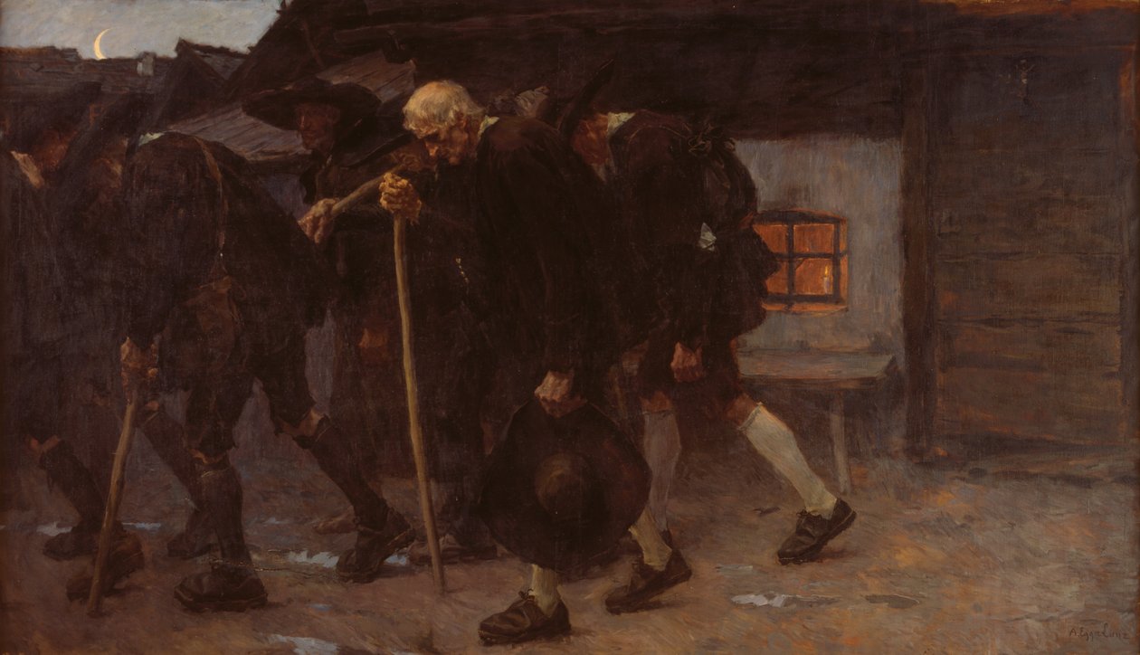 Na het sluiten van de vrede door Albin Egger Lienz