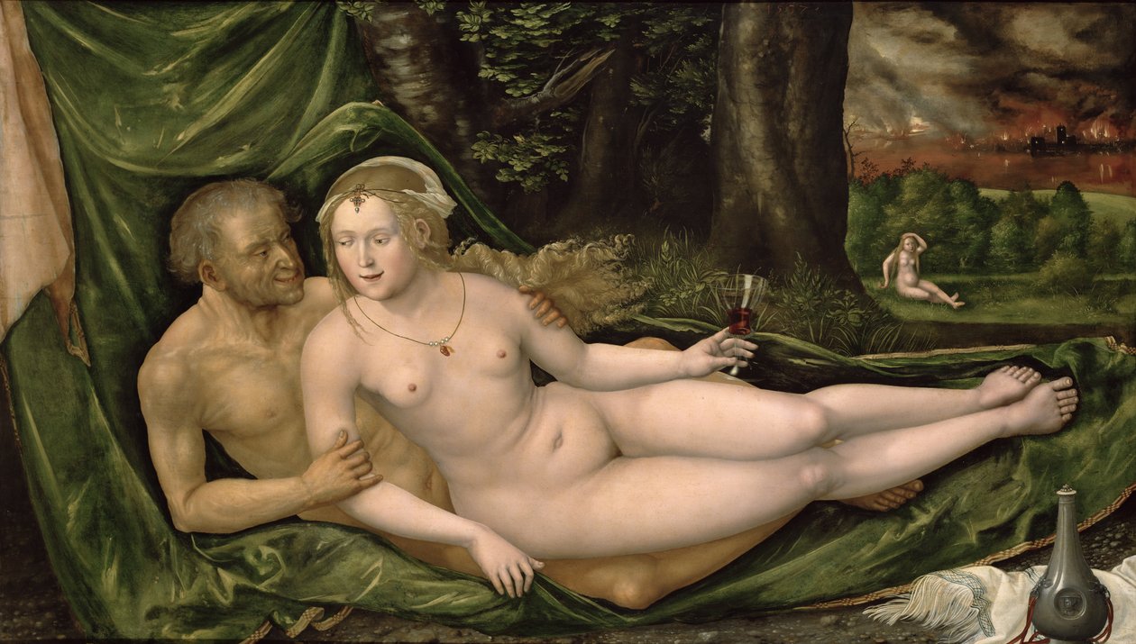 Lot en zijn dochter door Albrecht Altdorfer