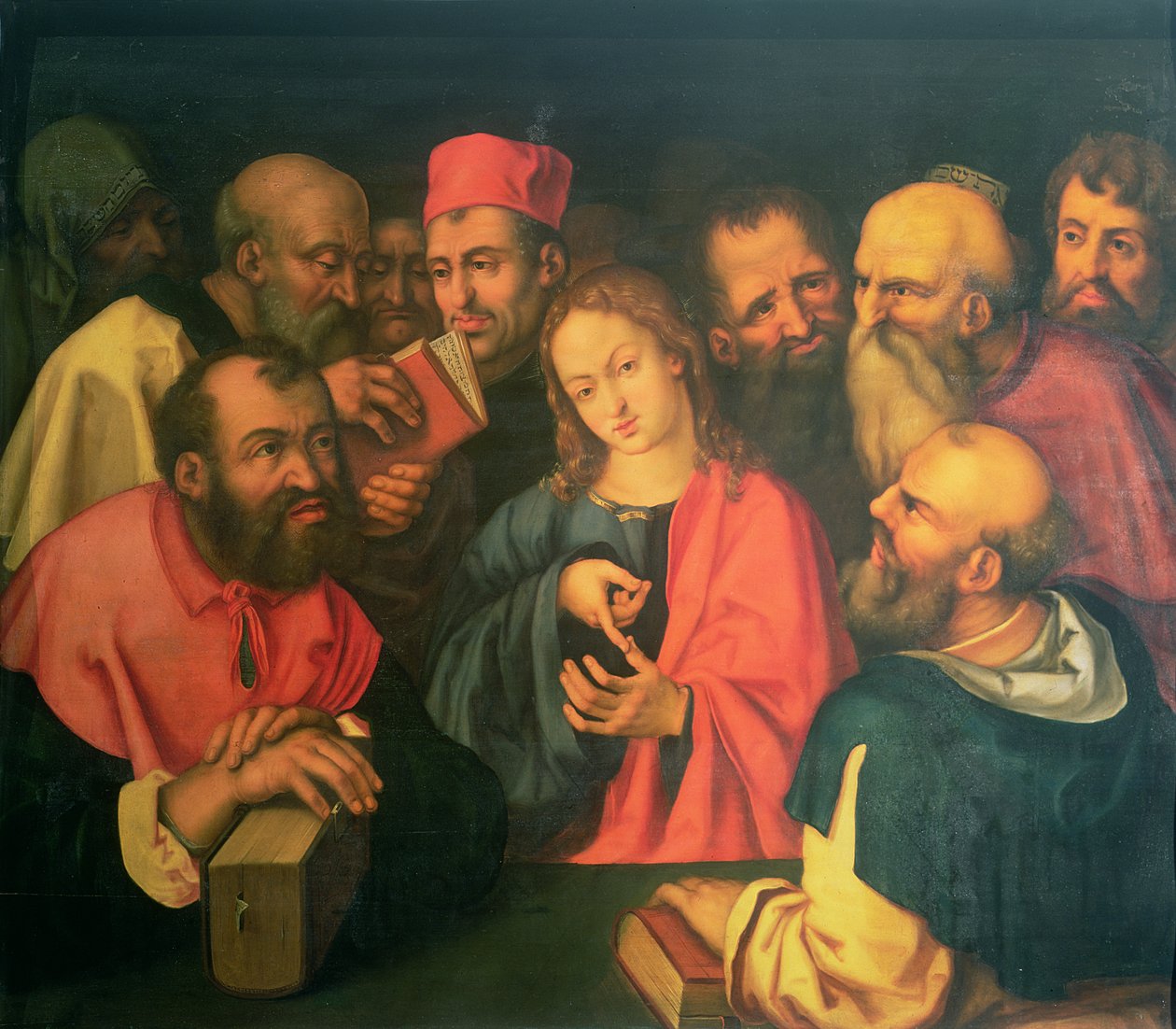 Christus, twaalf jaar oud, tussen de schriftgeleerden, 16e of 17e eeuw door Albrecht Dürer
