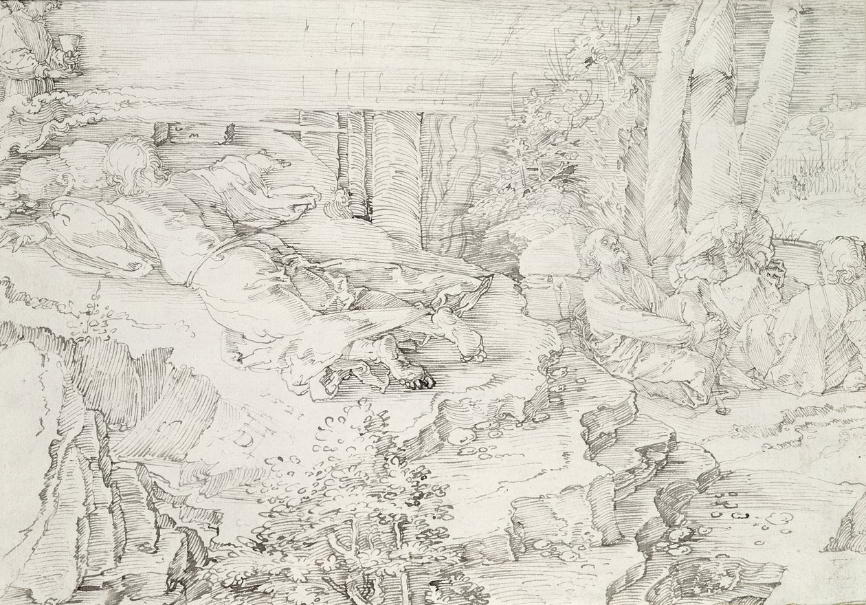 Christus op de Olijfberg, 1521 door Albrecht Dürer