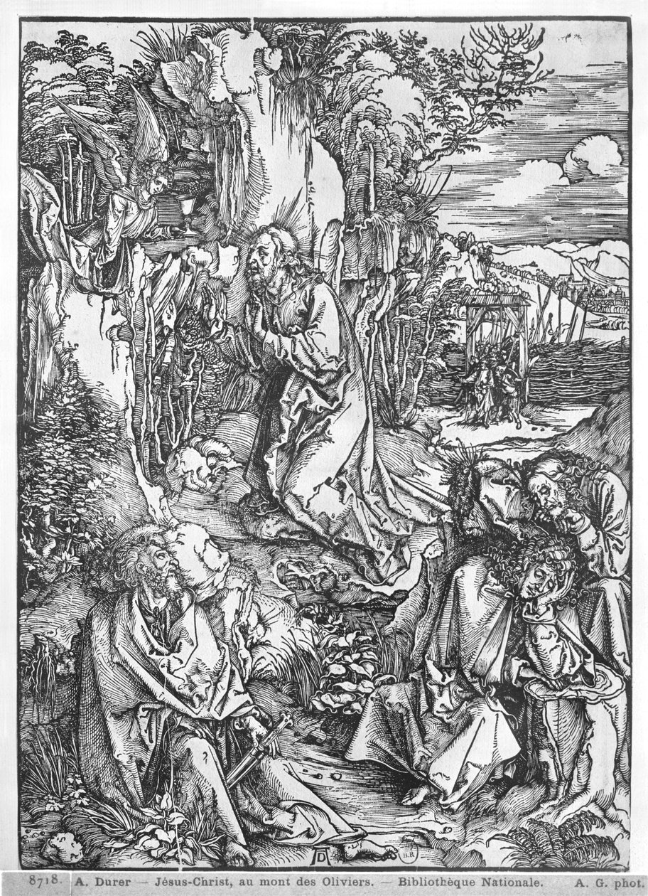 Jezus Christus op de Olijfberg door Albrecht Dürer