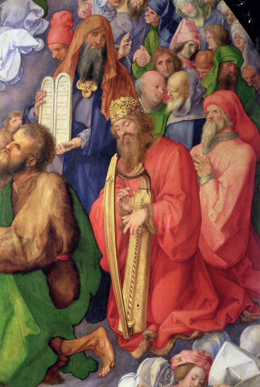 Landauer Altaarstuk: Koning David, 1511 (paneel) (detail) door Albrecht Dürer