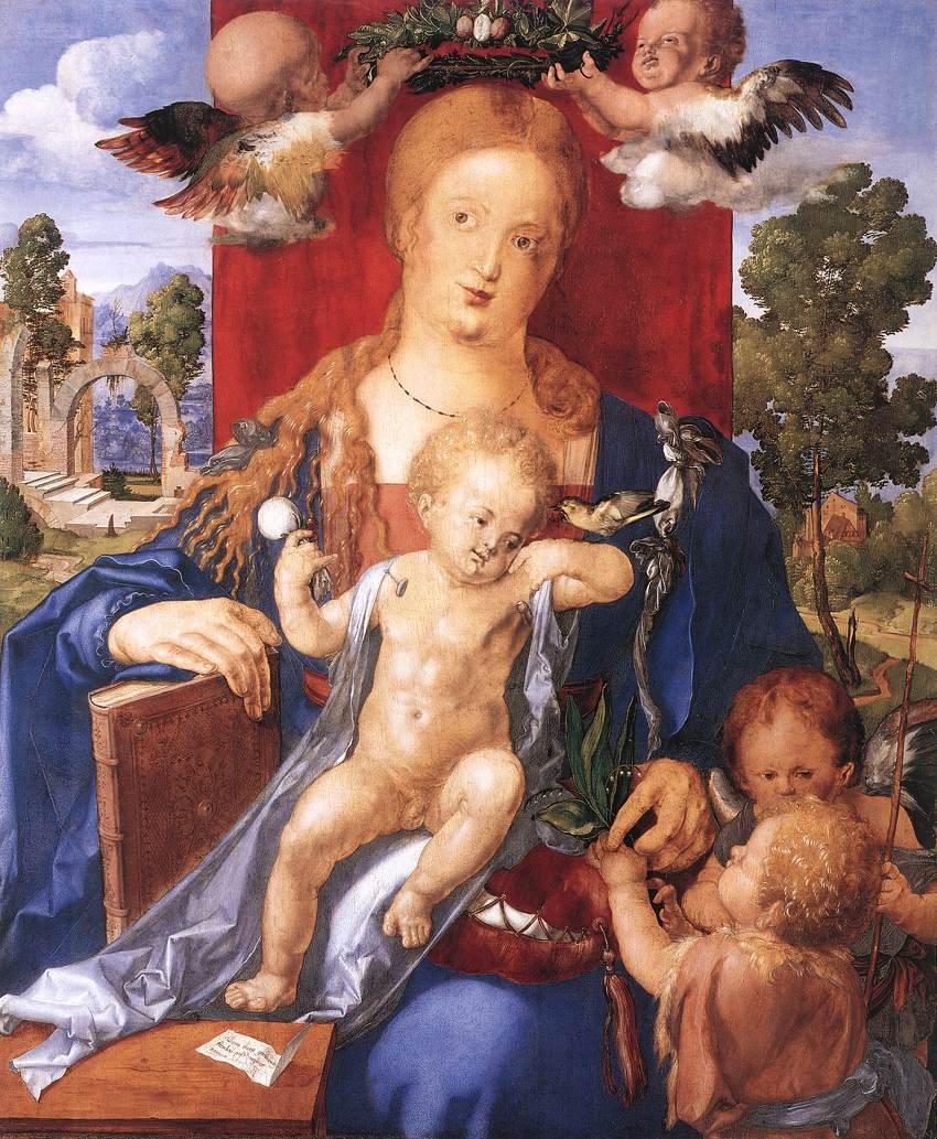 Madonna met de sijs door Albrecht Dürer