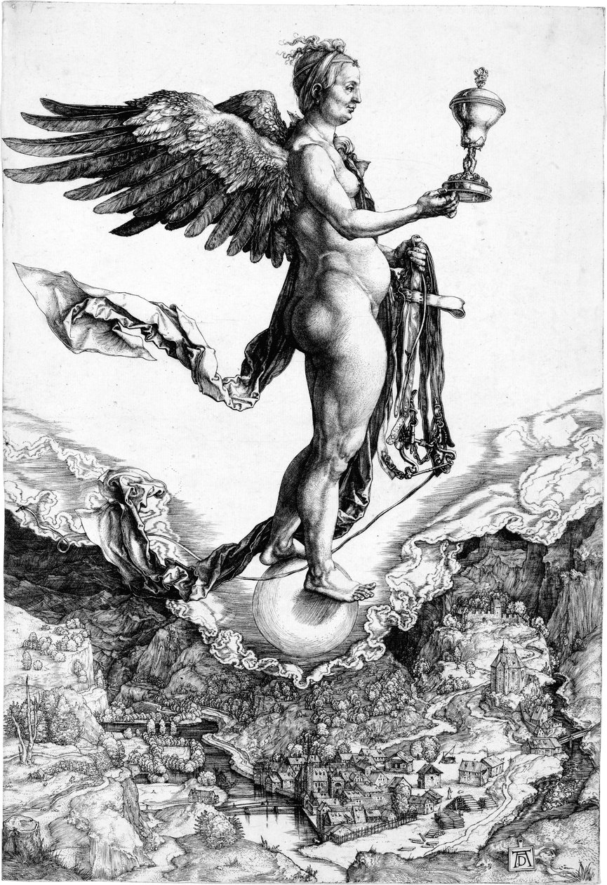 Nemesis of Geluk door Albrecht Dürer