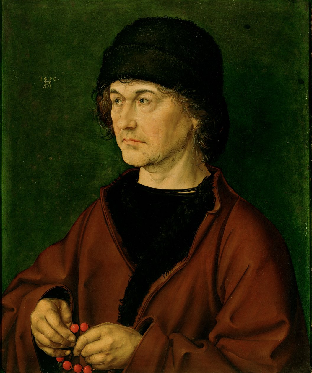 Portret van de vader van de kunstenaar, 1490 door Albrecht Dürer