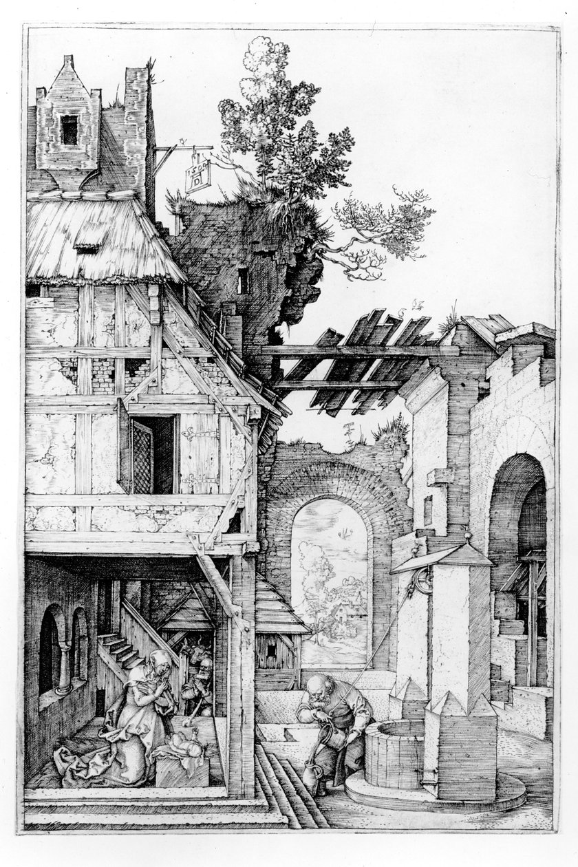De Geboorte, ca. 1504 door Albrecht Dürer
