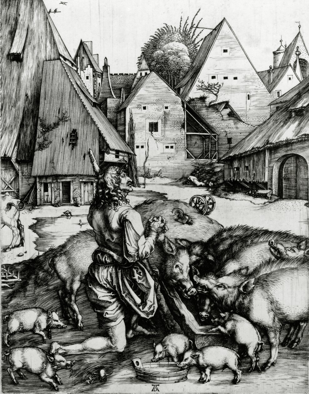 De Verloren Zoon, 1496 door Albrecht Dürer